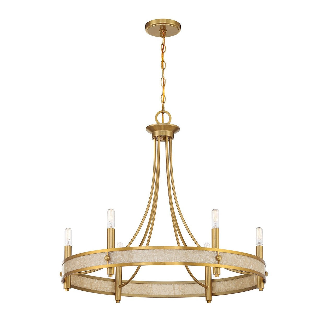 Savoy House - 1-2053-6-322 - Six Light Chandelier - Camden - Warm Brass