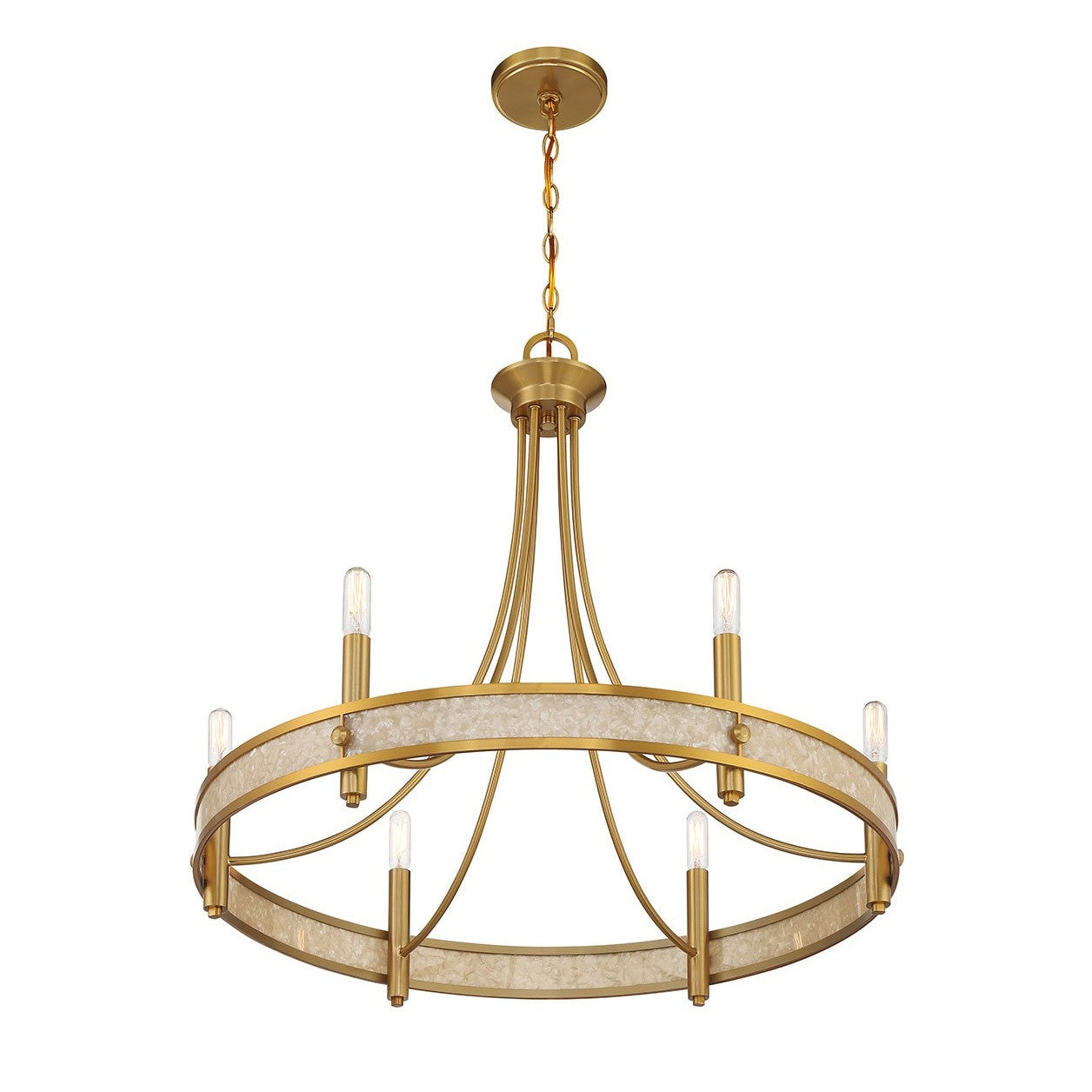 Savoy House - 1-2053-6-322 - Six Light Chandelier - Camden - Warm Brass