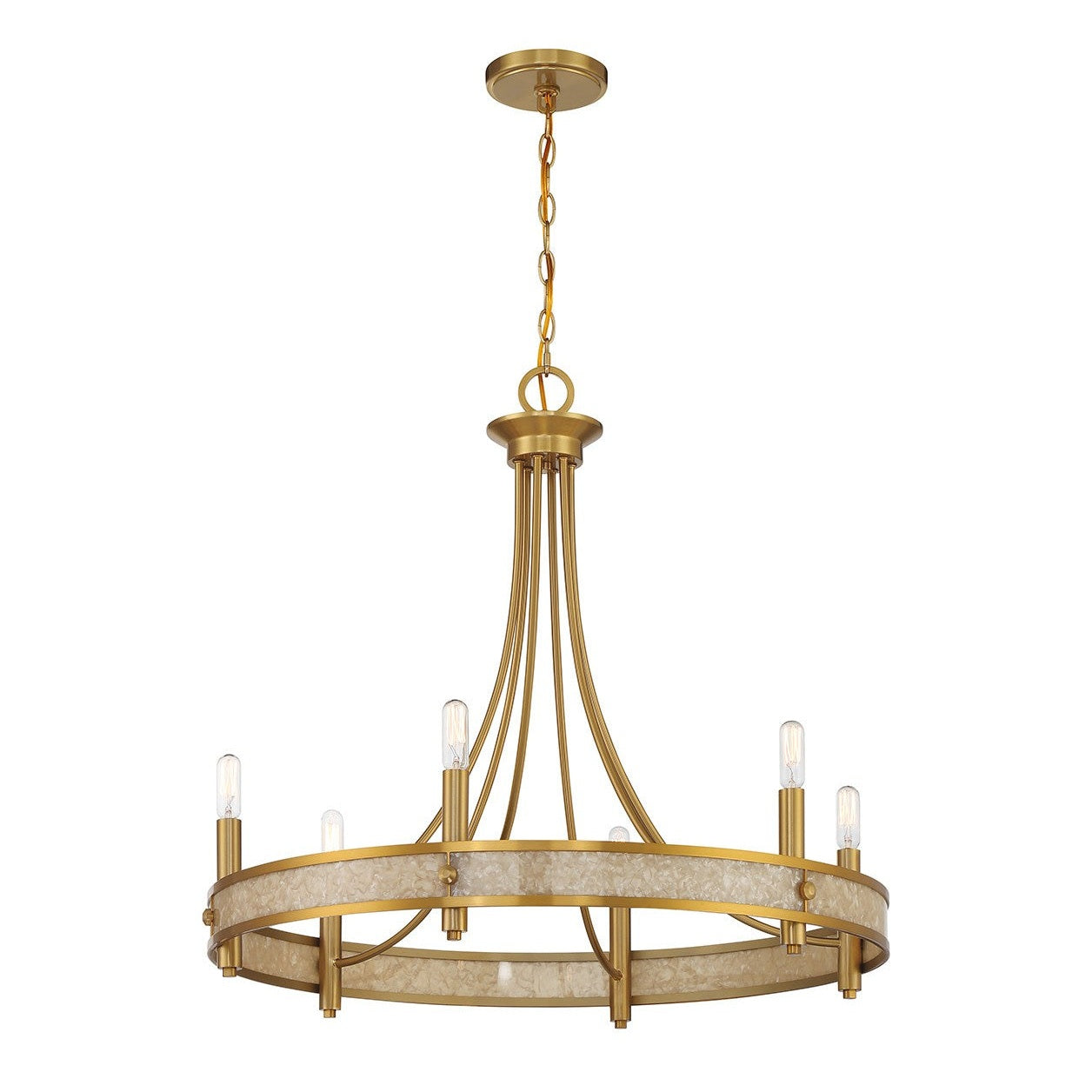 Savoy House - 1-2053-6-322 - Six Light Chandelier - Camden - Warm Brass
