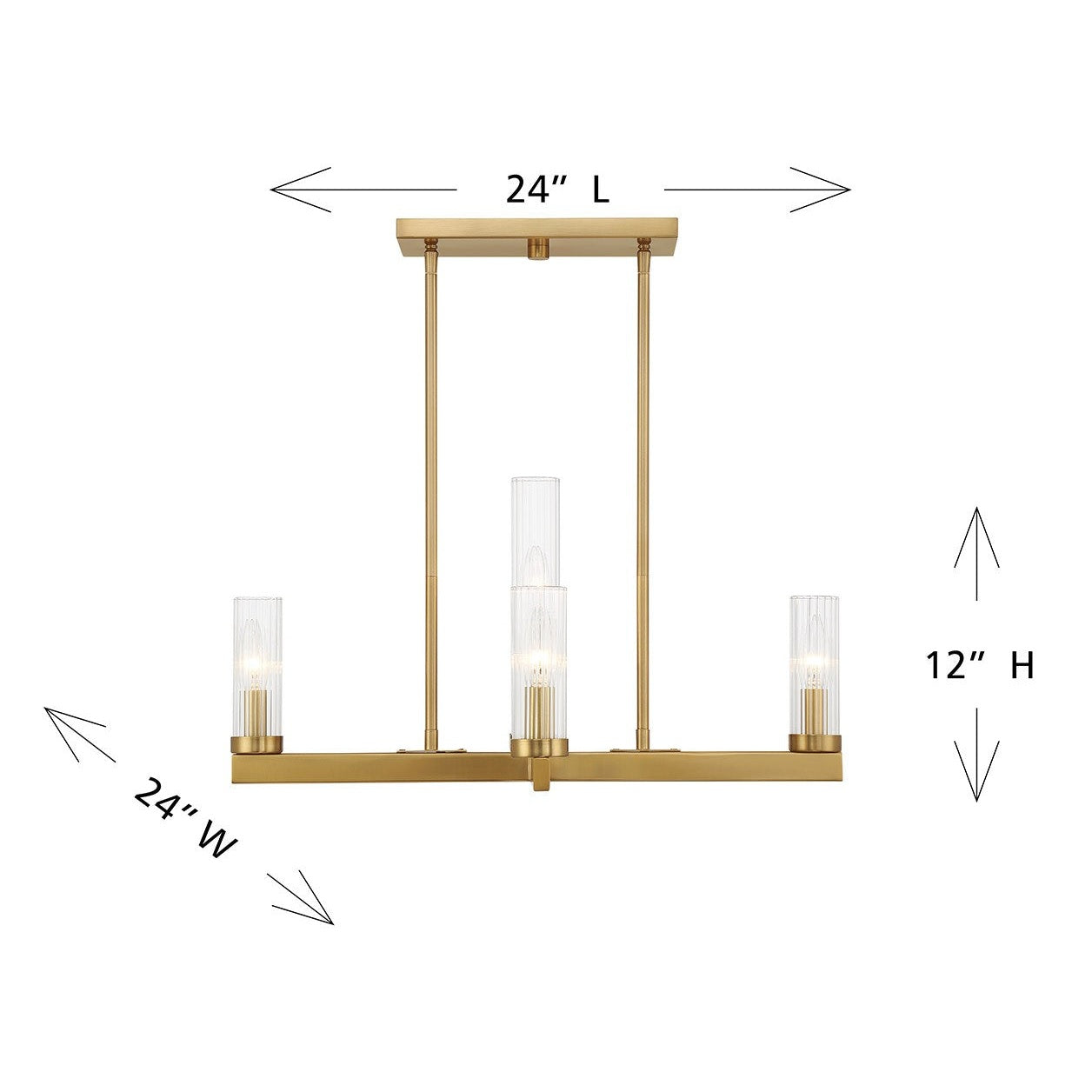 Savoy House - 1-2634-5-322 - Five Light Chandelier - Carina - Warm Brass