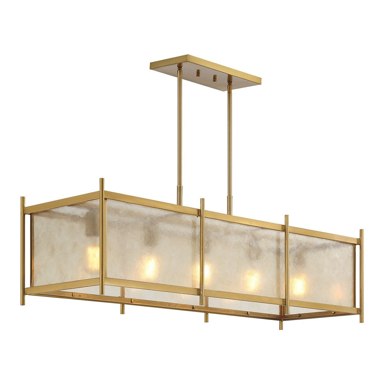 Savoy House - 1-3802-5-322 - Five Light Linear Chandelier - Jacobs - Warm Brass