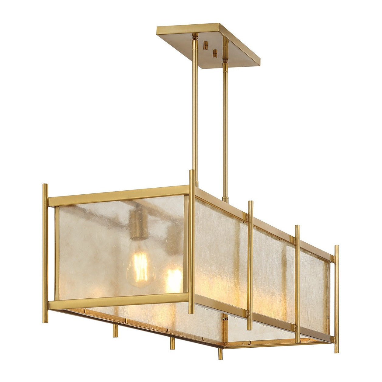 Savoy House - 1-3802-5-322 - Five Light Linear Chandelier - Jacobs - Warm Brass