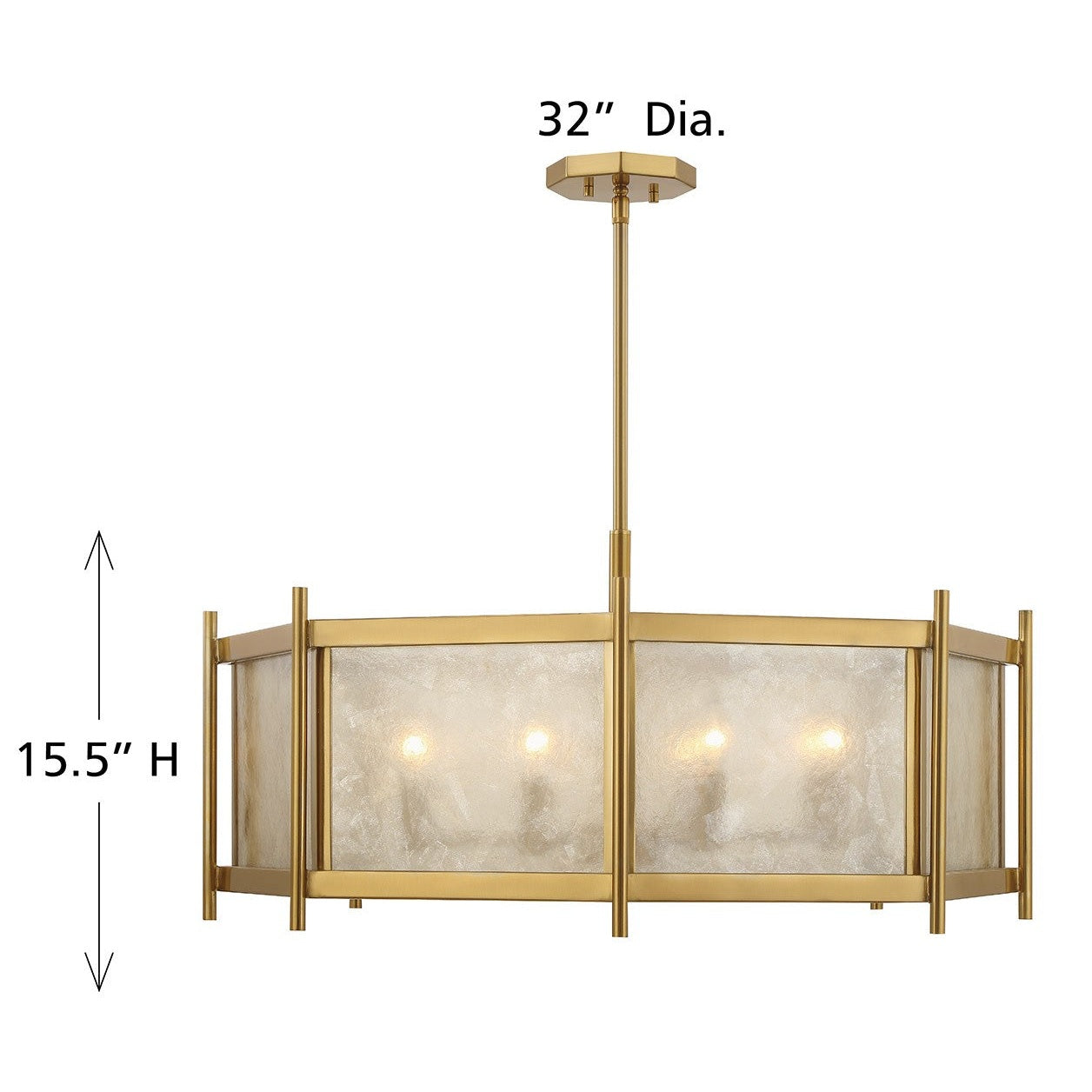 Savoy House - 1-3803-8-322 - Eight Light Chandelier - Jacobs - Warm Brass