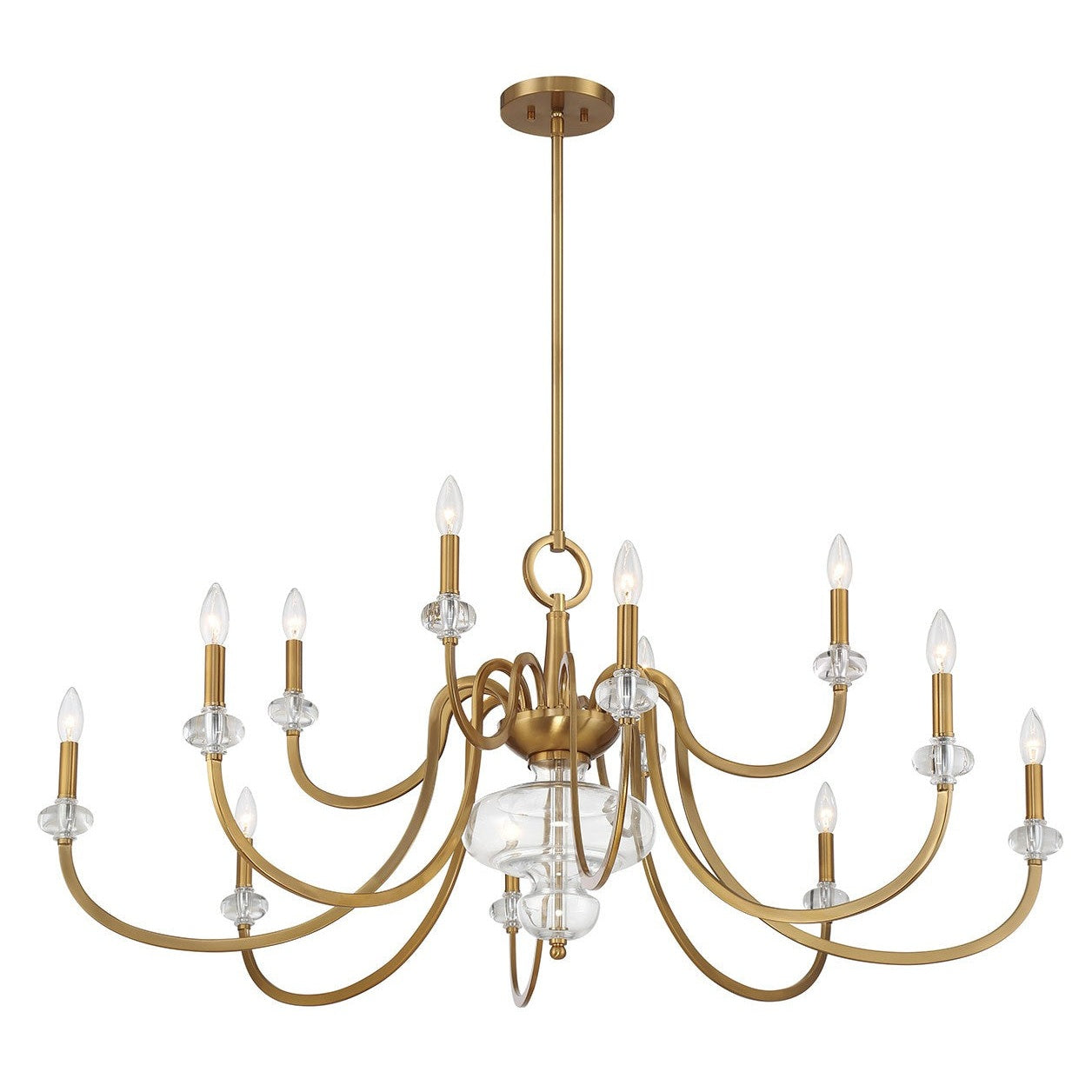 Savoy House - 1-5803-12-322 - 12 Light Chandelier - Bergdorf - Warm Brass