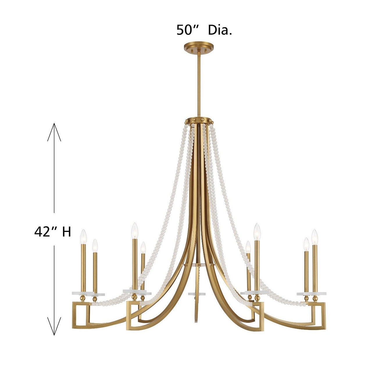 Savoy House - 1-8805-9-322 - Nine Light Chandelier - Helen - Warm Brass