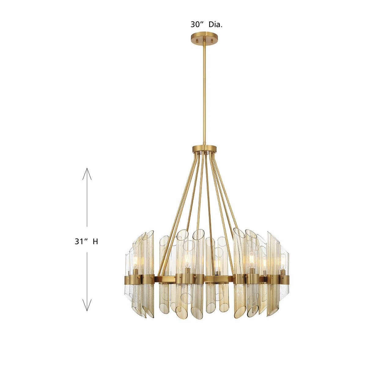 Savoy House - 1-9105-8-322 - Eight Light Chandelier - Biltmore - Warm Brass