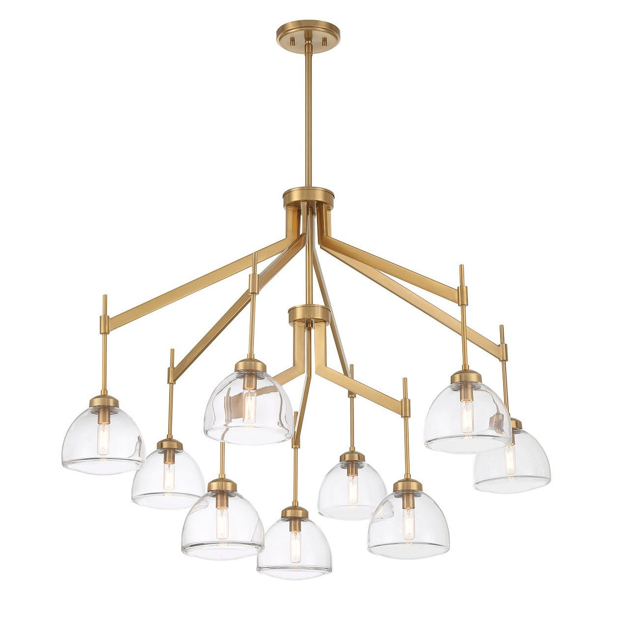 Savoy House - 1-9842-9-322 - Nine Light Chandelier - Corbin - Warm Brass