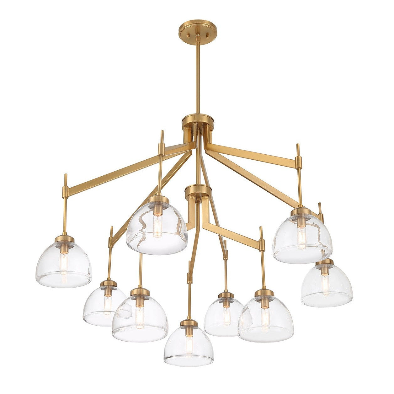 Savoy House - 1-9842-9-322 - Nine Light Chandelier - Corbin - Warm Brass