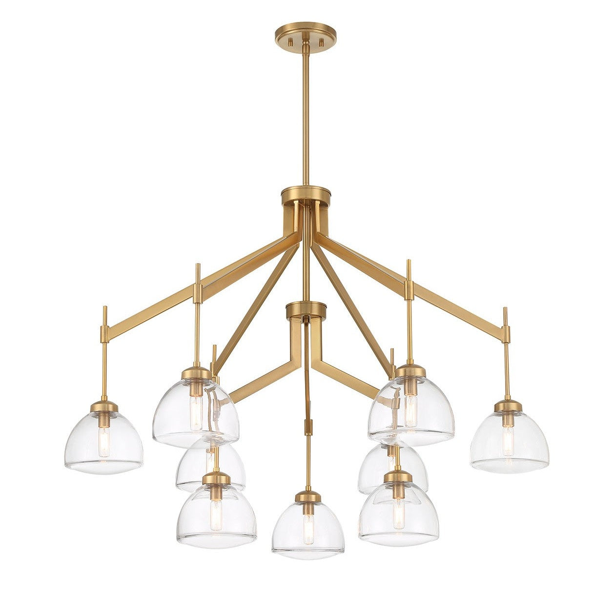 Savoy House - 1-9842-9-322 - Nine Light Chandelier - Corbin - Warm Brass
