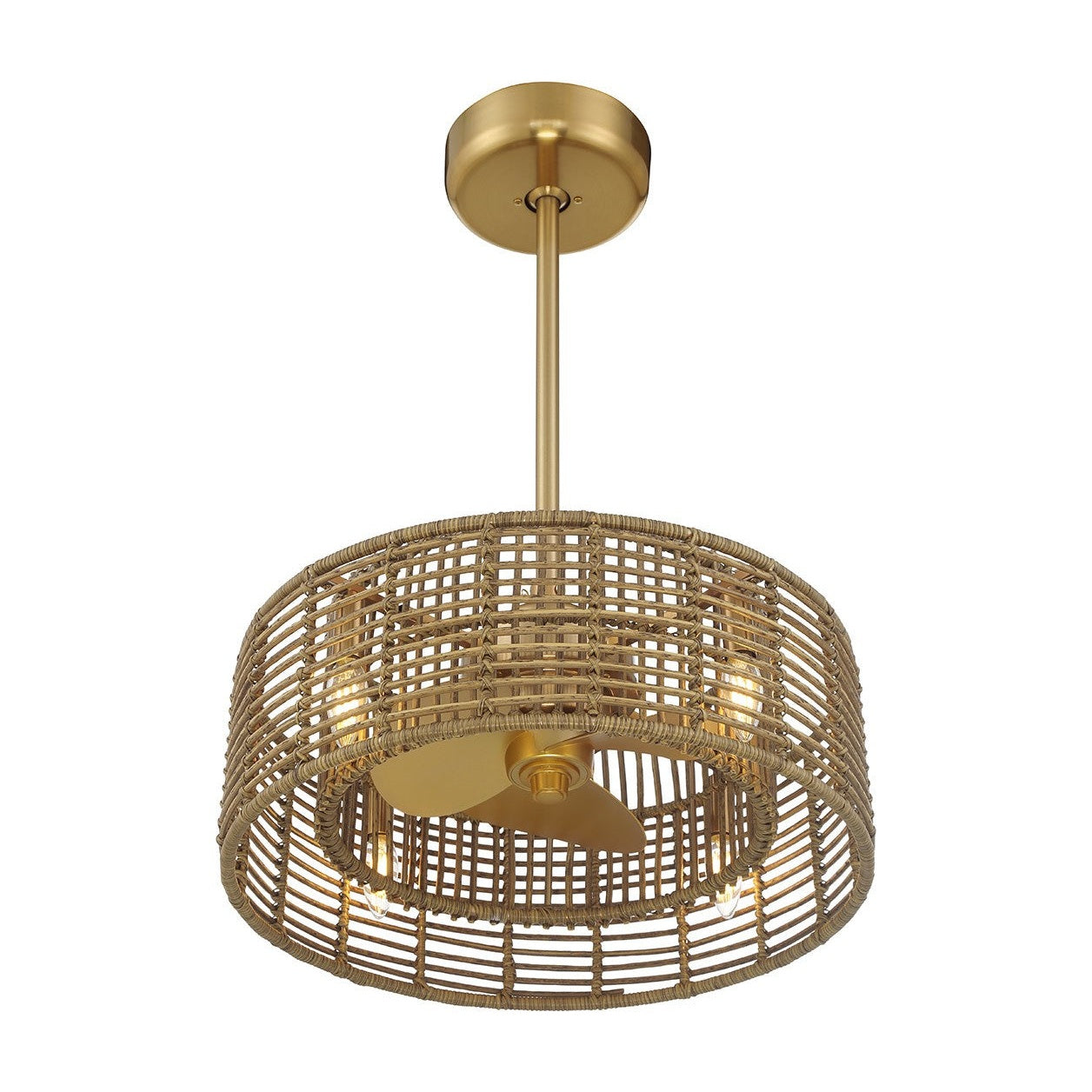 Savoy House - 20-FD-155-322 - Four Light Fan D'Lier - Ferndale - Warm Brass