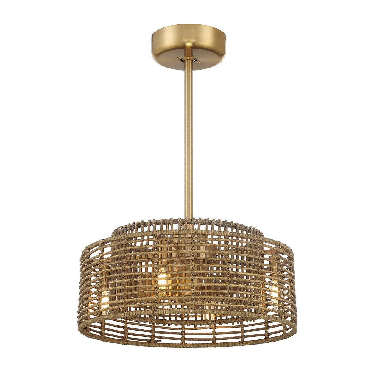 Savoy House - 20-FD-155-322 - Four Light Fan D'Lier - Ferndale - Warm Brass