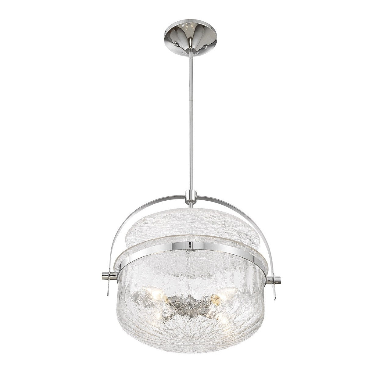 Savoy House - 6-4723-4-11 - Four Light Convertible Semi-Flush/Pendant - Denmar - Polished Chrome