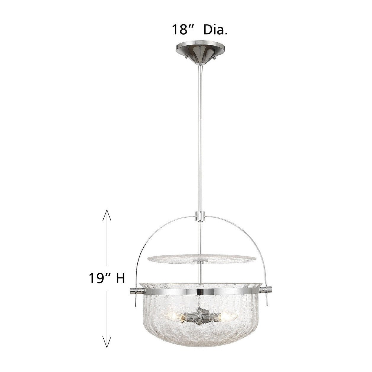Savoy House - 6-4723-4-11 - Four Light Convertible Semi-Flush/Pendant - Denmar - Polished Chrome