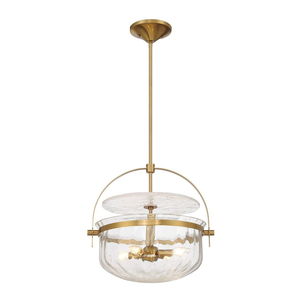 Savoy House - 6-4723-4-322 - Four Light Convertible Semi-Flush/Pendant - Denmar - Warm Brass