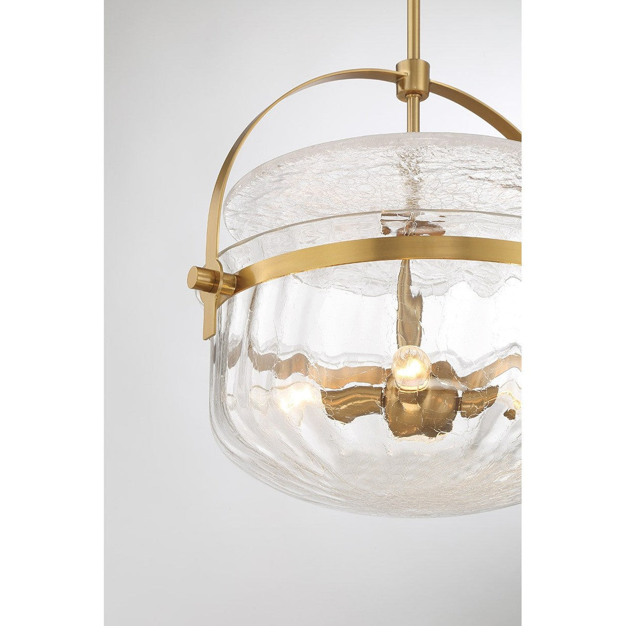 Savoy House - 6-4723-4-322 - Four Light Convertible Semi-Flush/Pendant - Denmar - Warm Brass