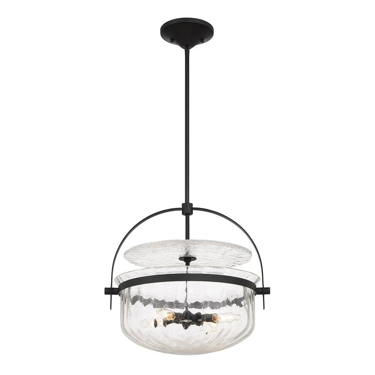 Savoy House - 6-4723-4-89 - Four Light Convertible Semi-Flush/Pendant - Denmar - Matte Black