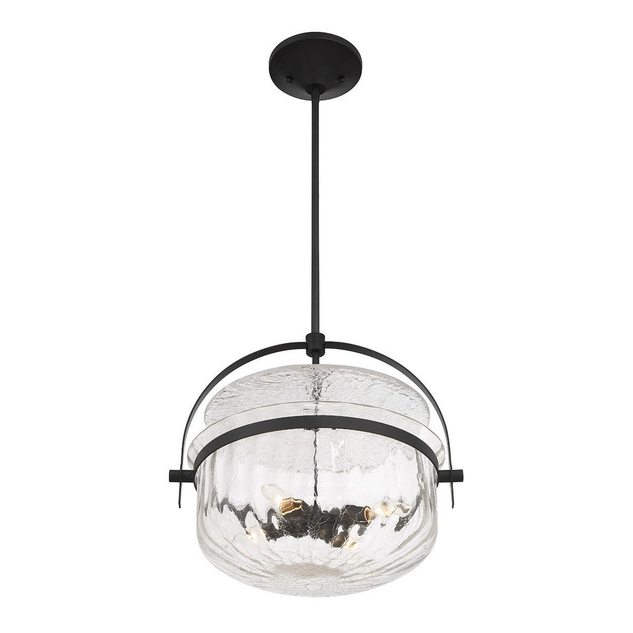 Savoy House - 6-4723-4-89 - Four Light Convertible Semi-Flush/Pendant - Denmar - Matte Black