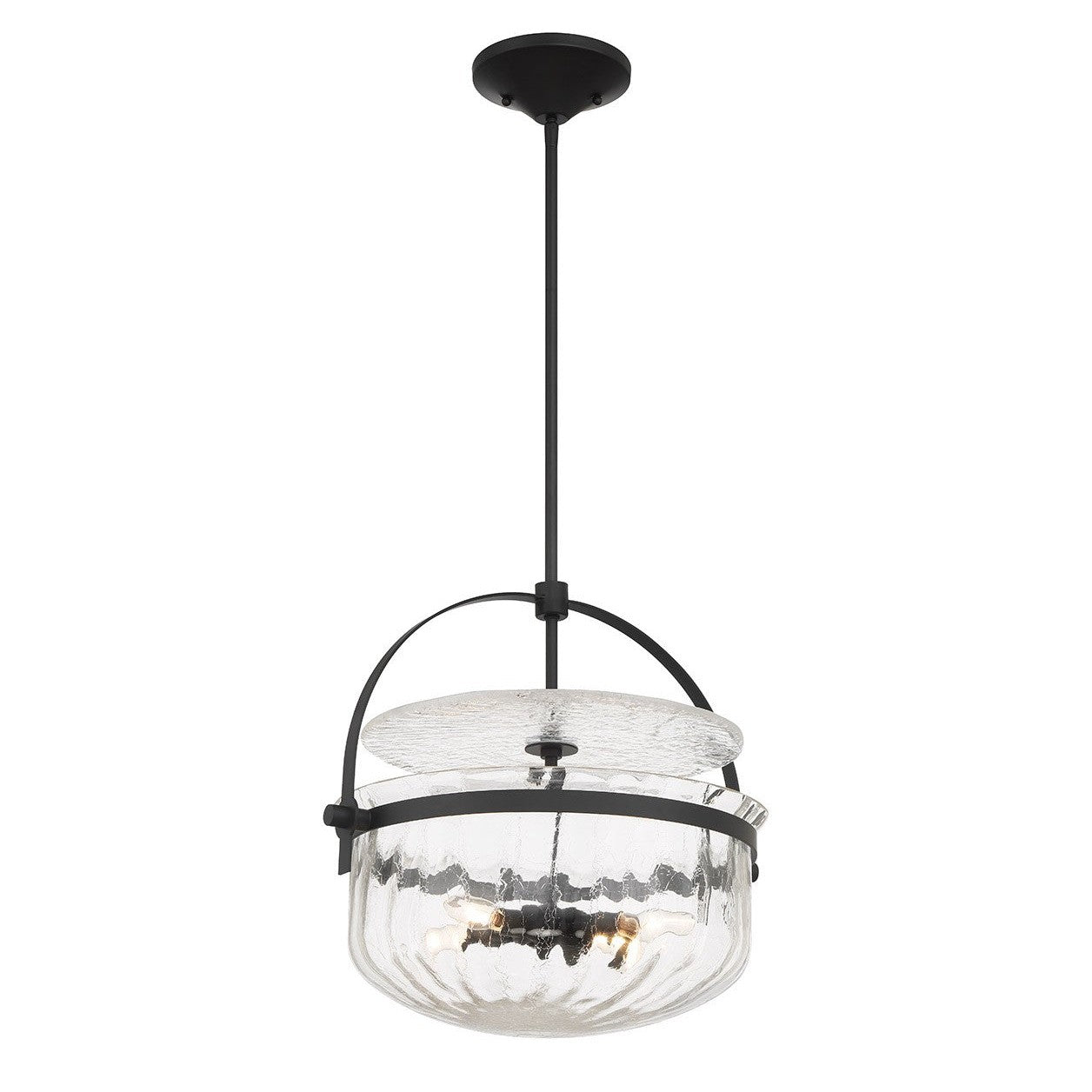 Savoy House - 6-4723-4-89 - Four Light Convertible Semi-Flush/Pendant - Denmar - Matte Black