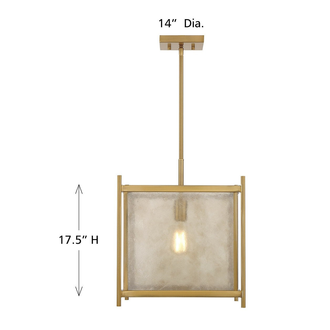 Savoy House - 7-3801-1-322 - One Light Pendant - Jacobs - Warm Brass
