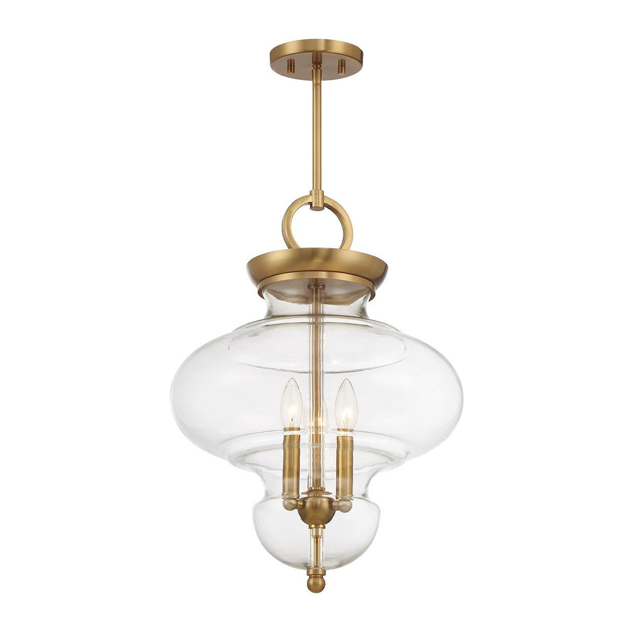 Savoy House - 7-5801-3-322 - Three Light Pendant - Bergdorf - Warm Brass