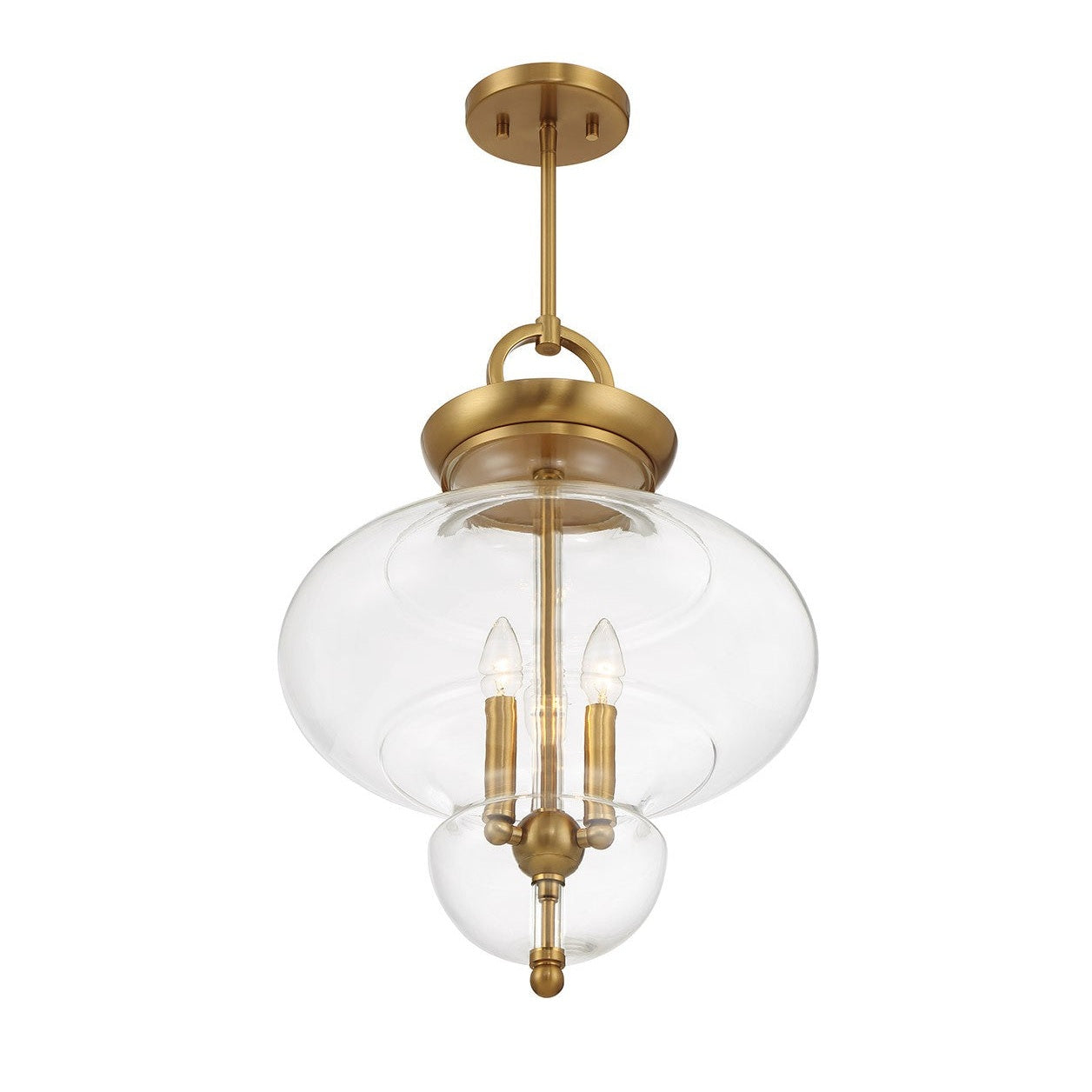 Savoy House - 7-5801-3-322 - Three Light Pendant - Bergdorf - Warm Brass
