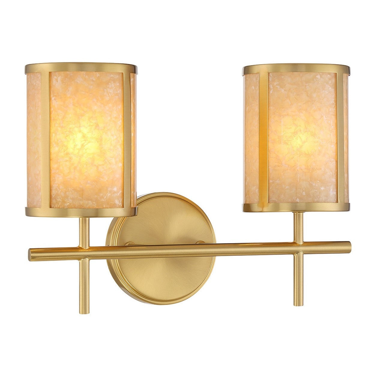 Savoy House - 8-2055-2-322 - Two Light Bathroom Vanity - Camden - Warm Brass