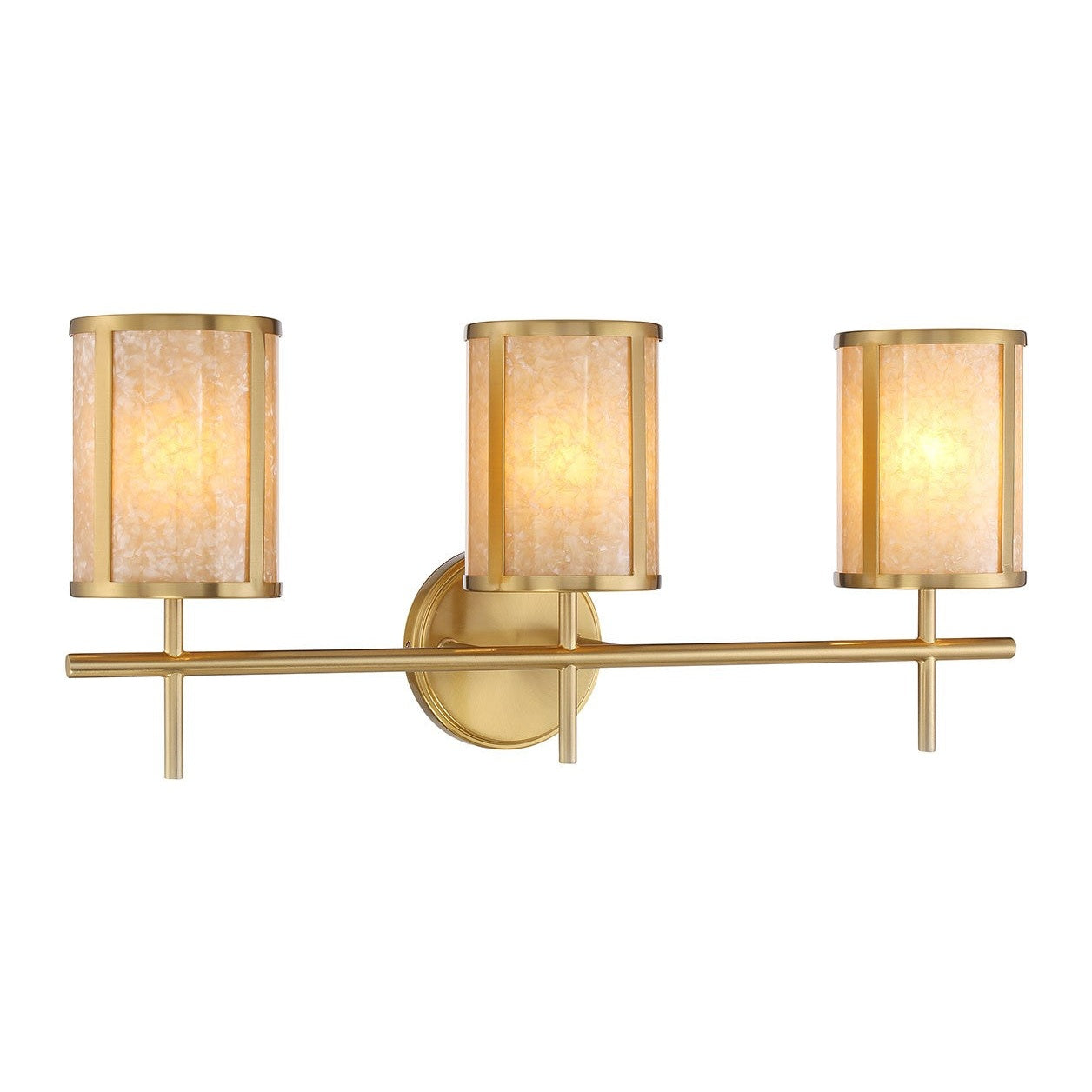 Savoy House - 8-2055-3-322 - Three Light Bathroom Vanity - Camden - Warm Brass