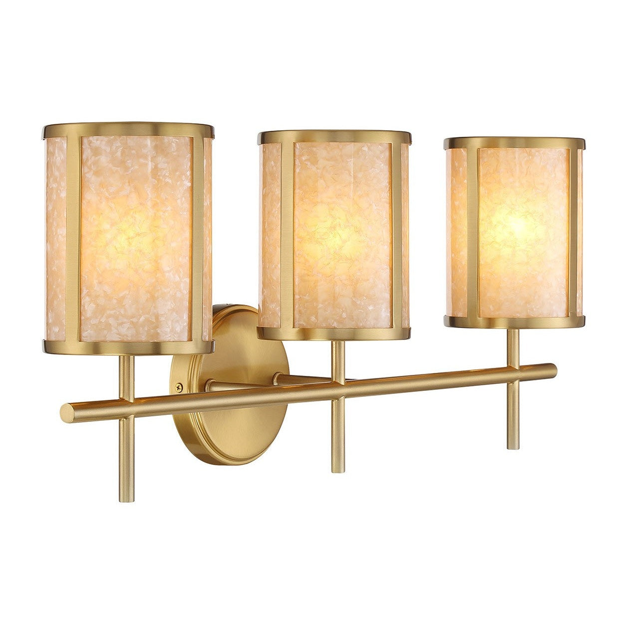 Savoy House - 8-2055-3-322 - Three Light Bathroom Vanity - Camden - Warm Brass
