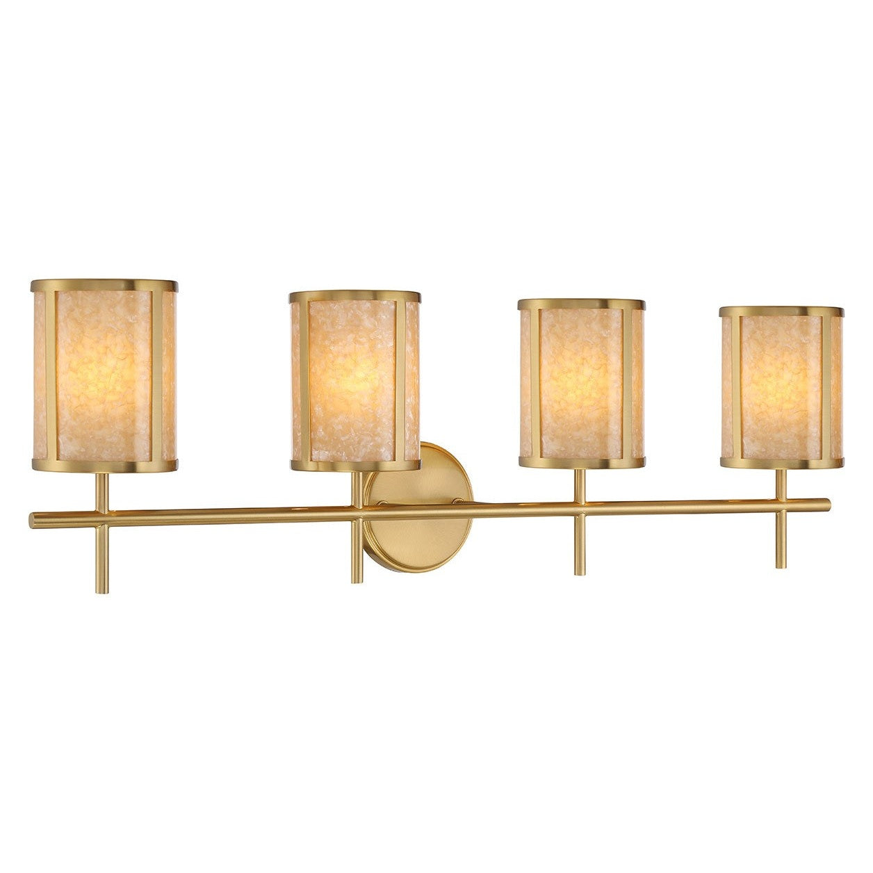 Savoy House - 8-2055-4-322 - Four Light Bathroom Vanity - Camden - Warm Brass