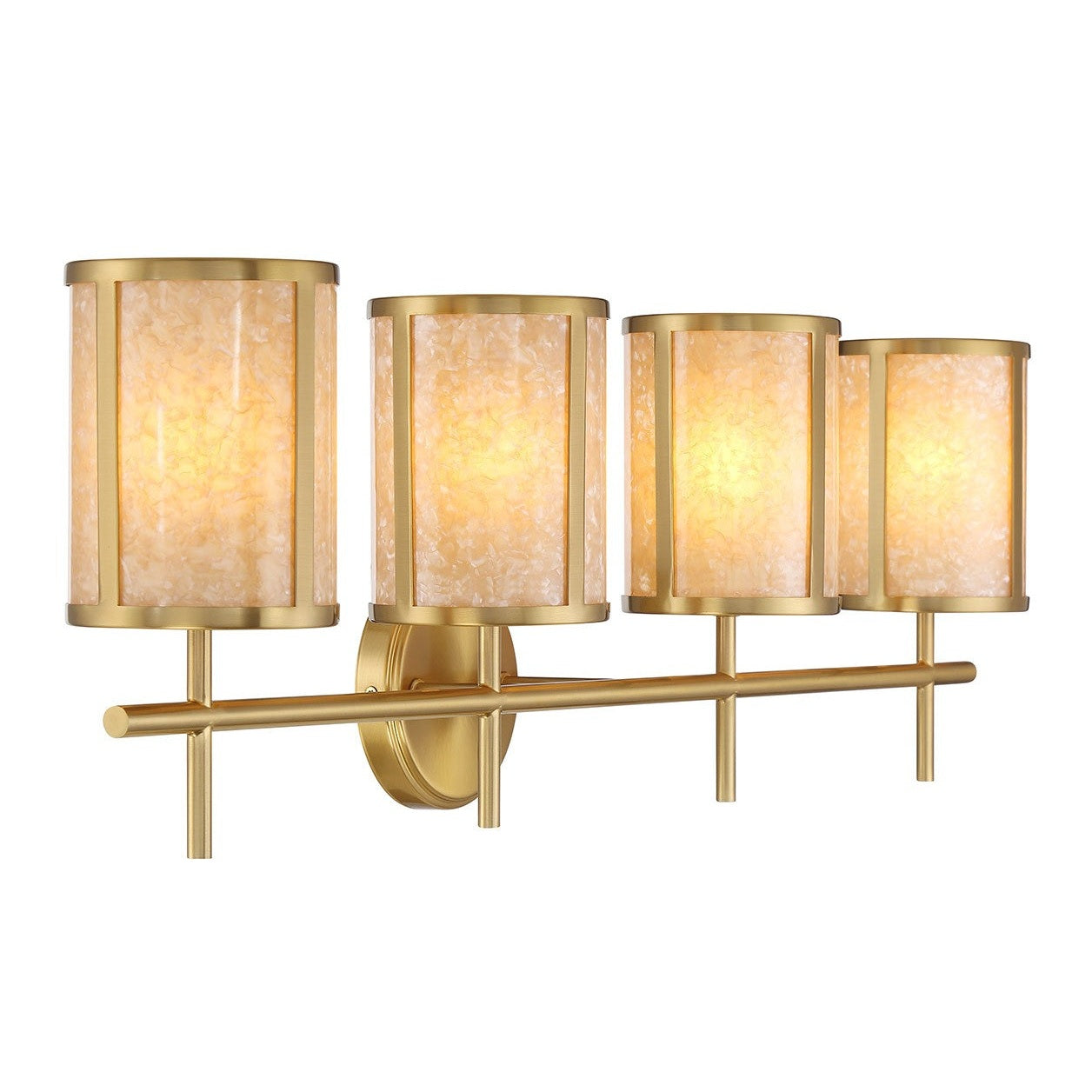 Savoy House - 8-2055-4-322 - Four Light Bathroom Vanity - Camden - Warm Brass