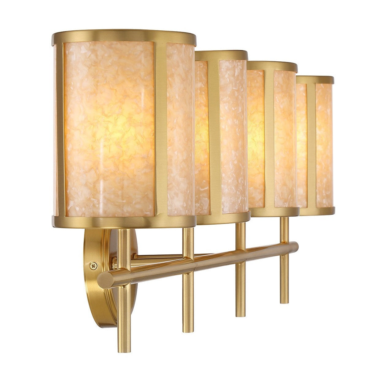 Savoy House - 8-2055-4-322 - Four Light Bathroom Vanity - Camden - Warm Brass