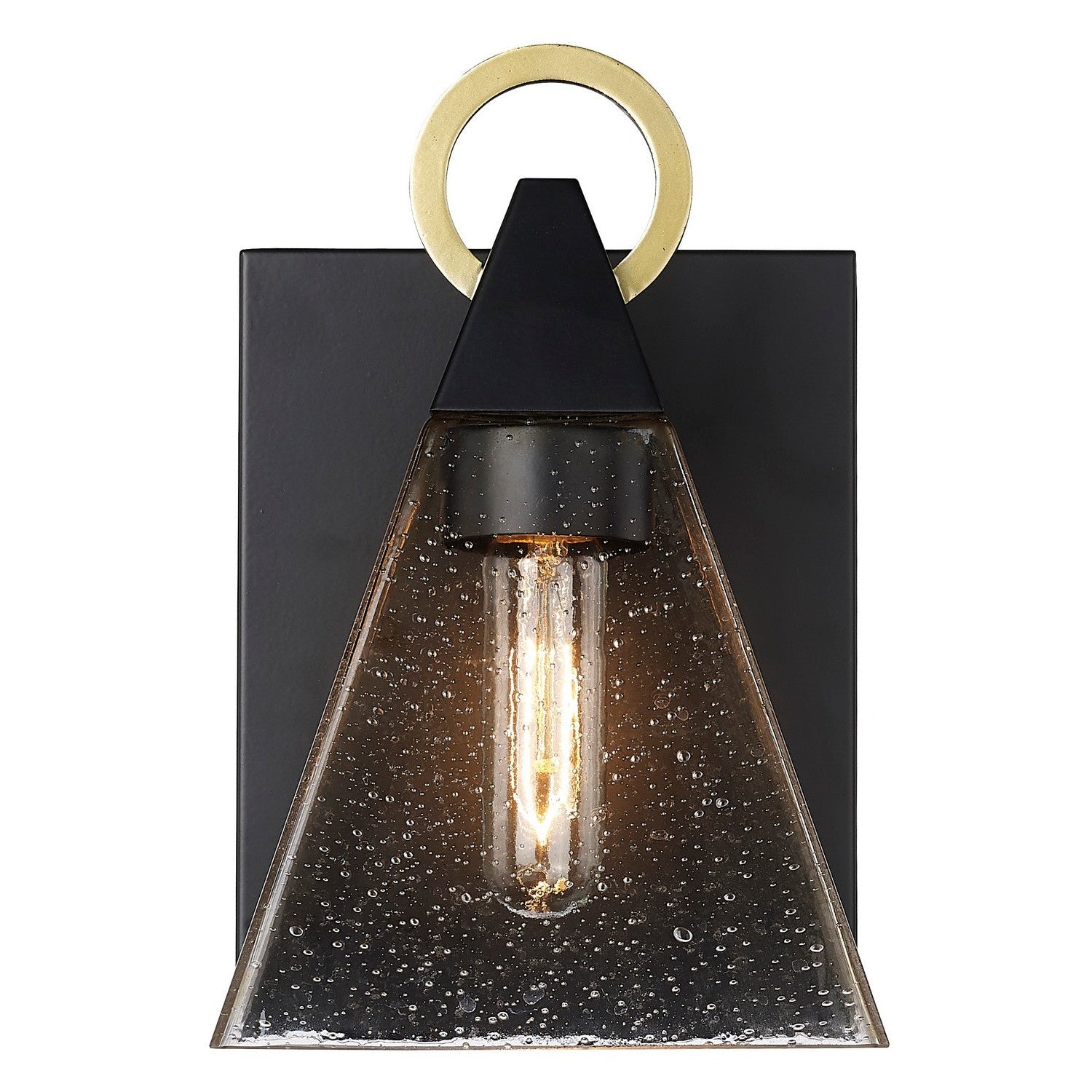 Acclaim Lighting - 1040BK - One Light Outdoor Wall Lantern - Dewitt - Matte Black with Gold