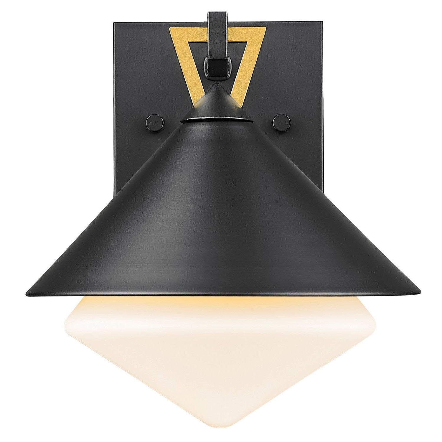 Acclaim Lighting - 1044BK - One Light Outdoor Wall Lantern - Edmore - Matte Black with Gold