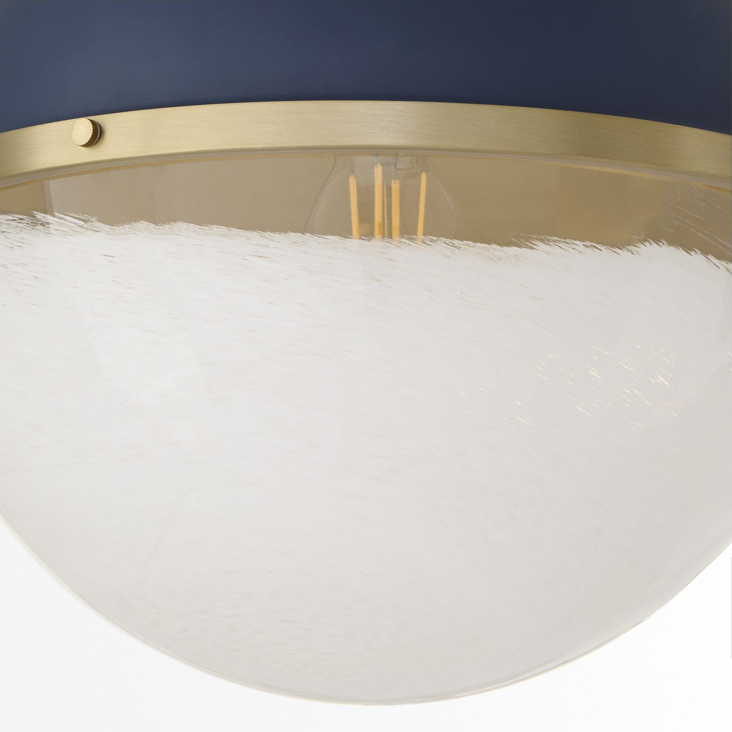 Quorum - 82-14-3280 - One Light Pendant - Blue w/ Aged Brass