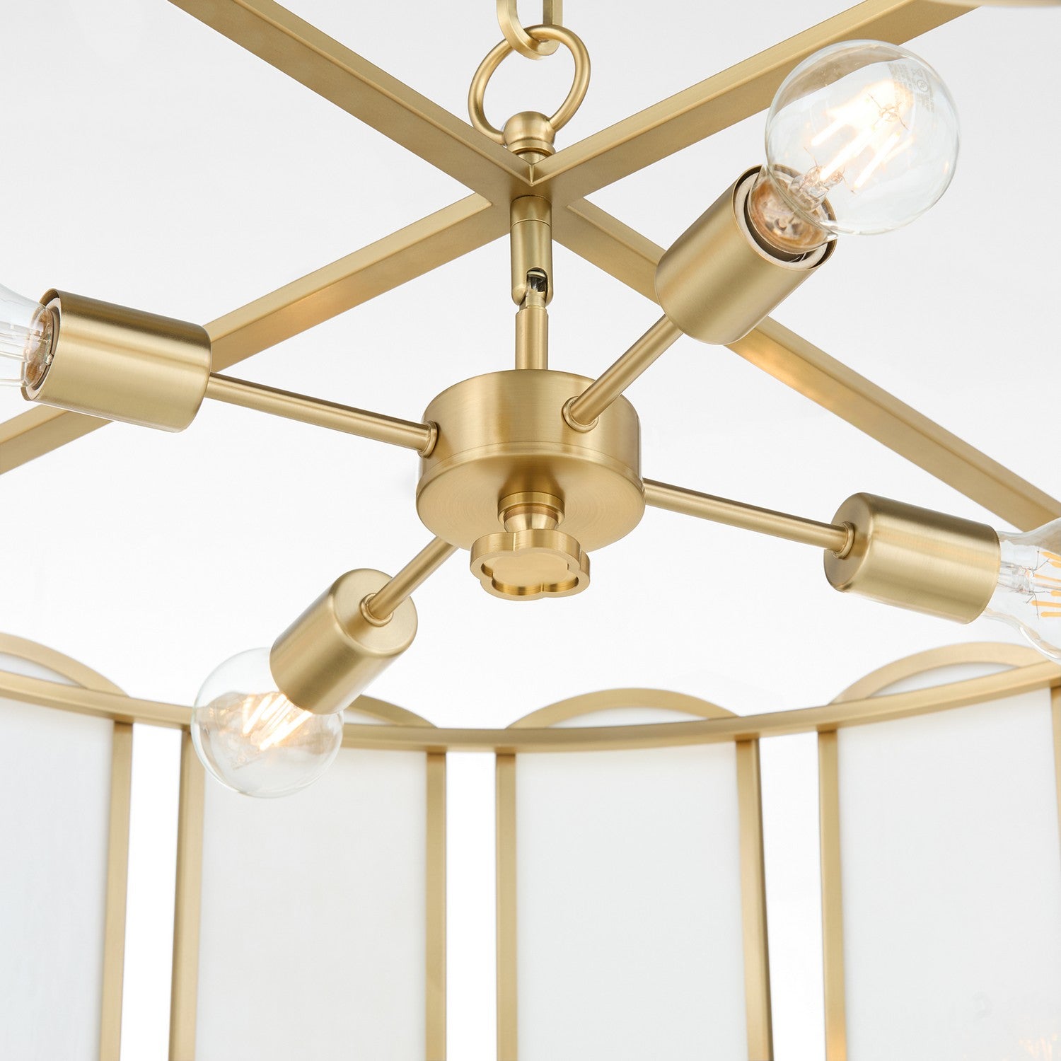 Quorum - 824-4-80 - Four Light Pendant - Belleview - Aged Brass