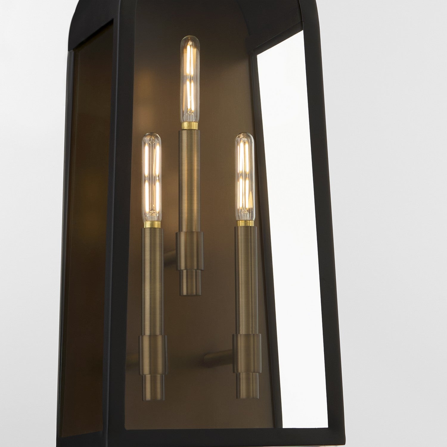 Quorum - 72-25-5982 - Three Light Wall Mount - Rossi - Matte Black w/ Aged Copper