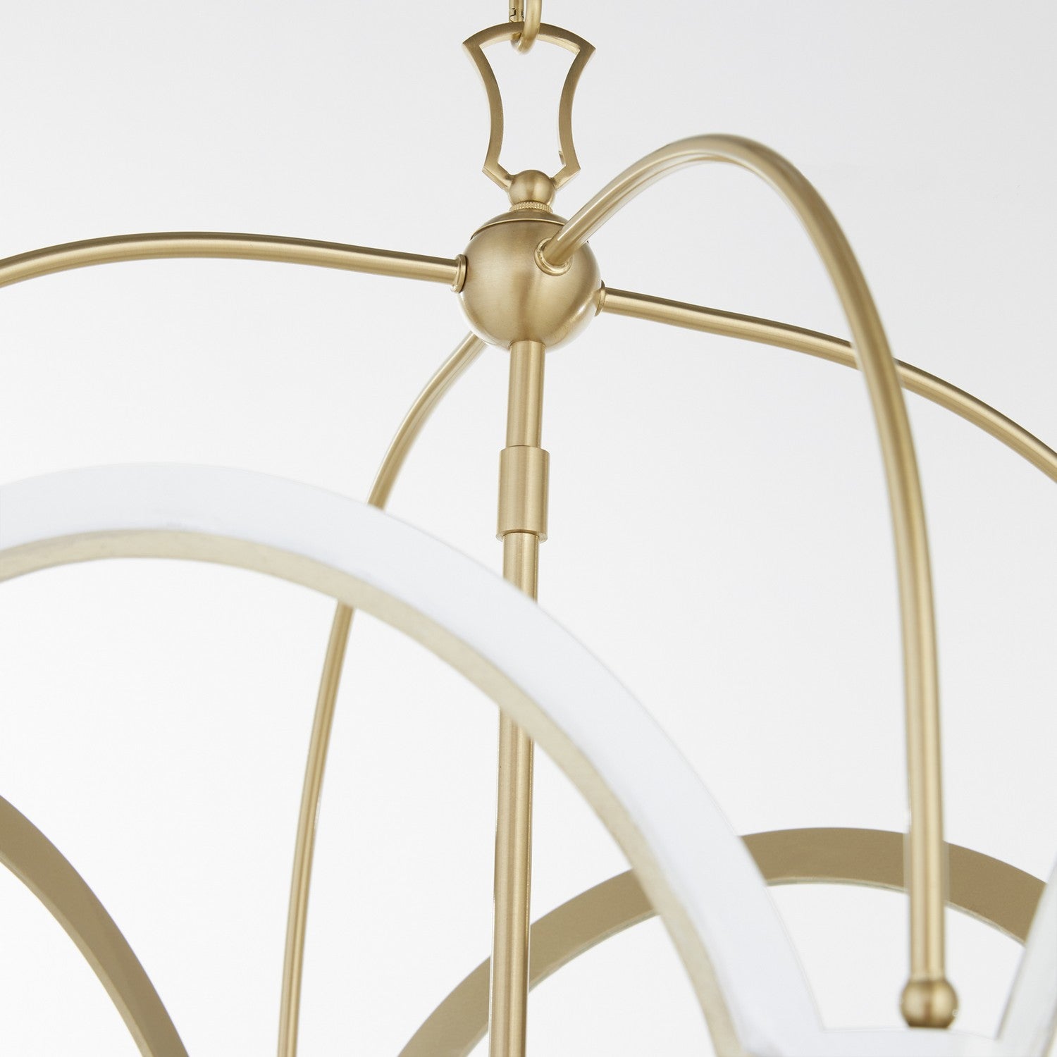 Quorum - 8217-4-0880 - Four Light Lantern - Tiffany - Studio White w/ Aged Brass