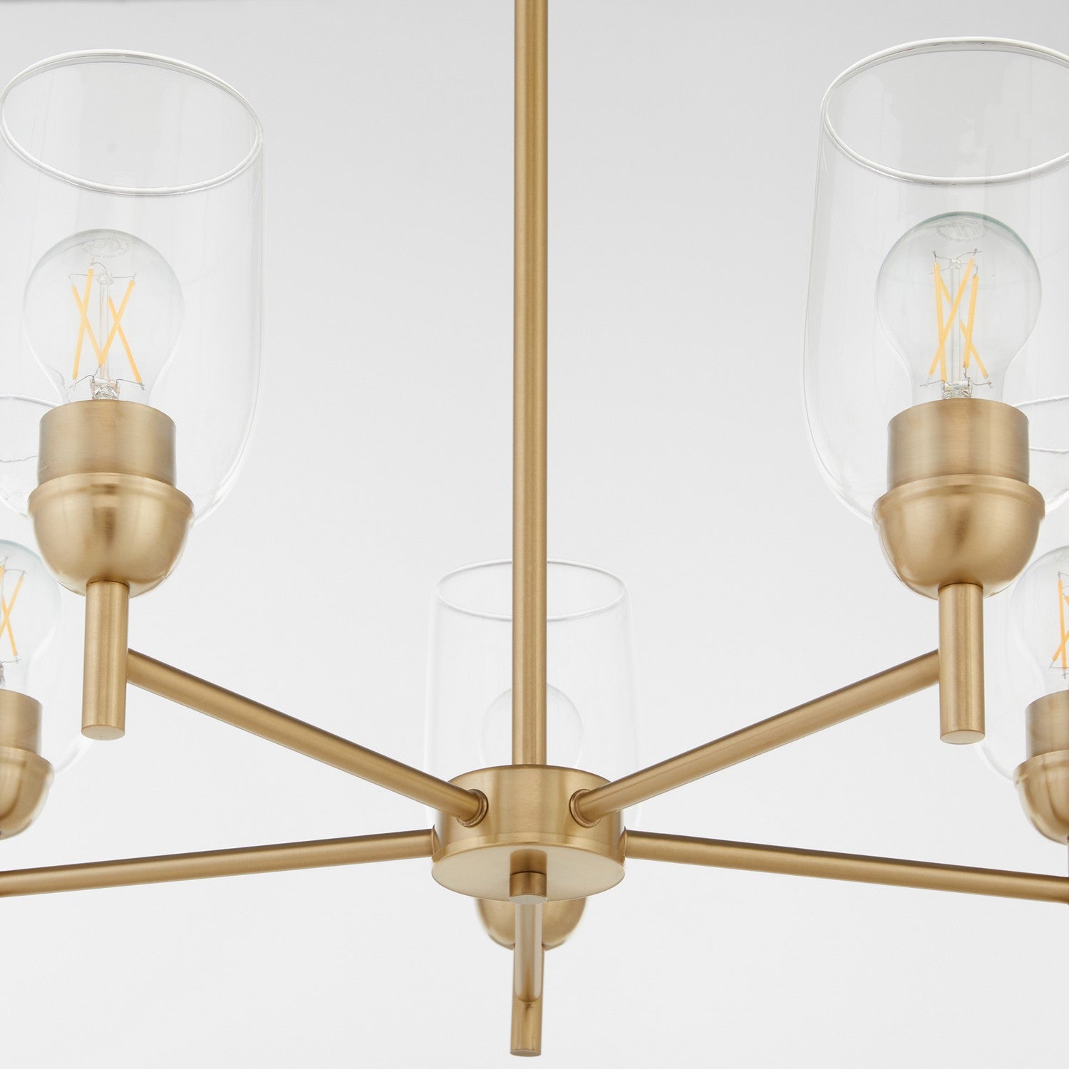 Quorum - 6112-5-80 - Five Light Chandelier - Wallinger - Aged Brass