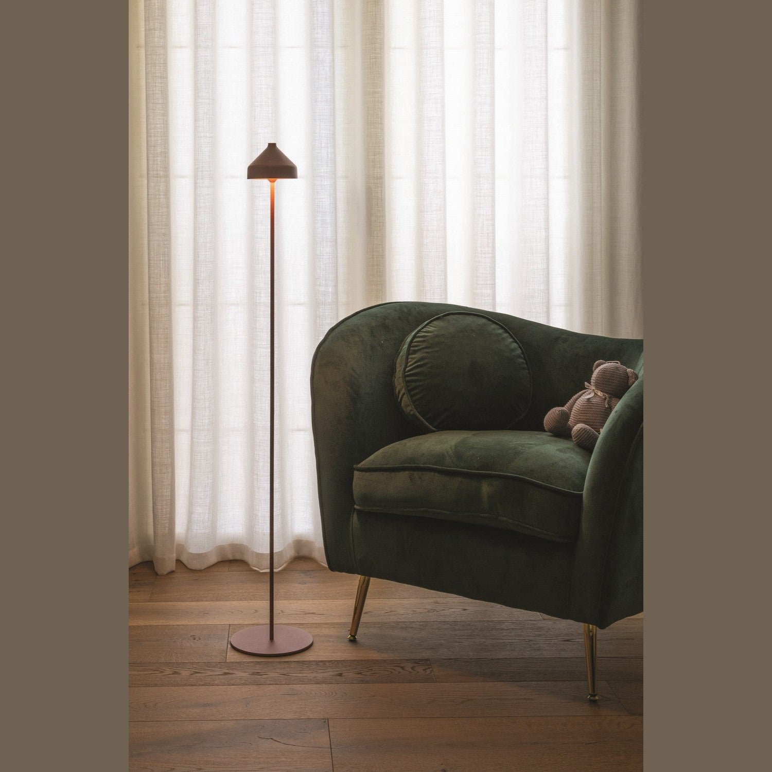 Zafferano - LD1096T3 - LED Floor Lamp - Amelie - Terracotta