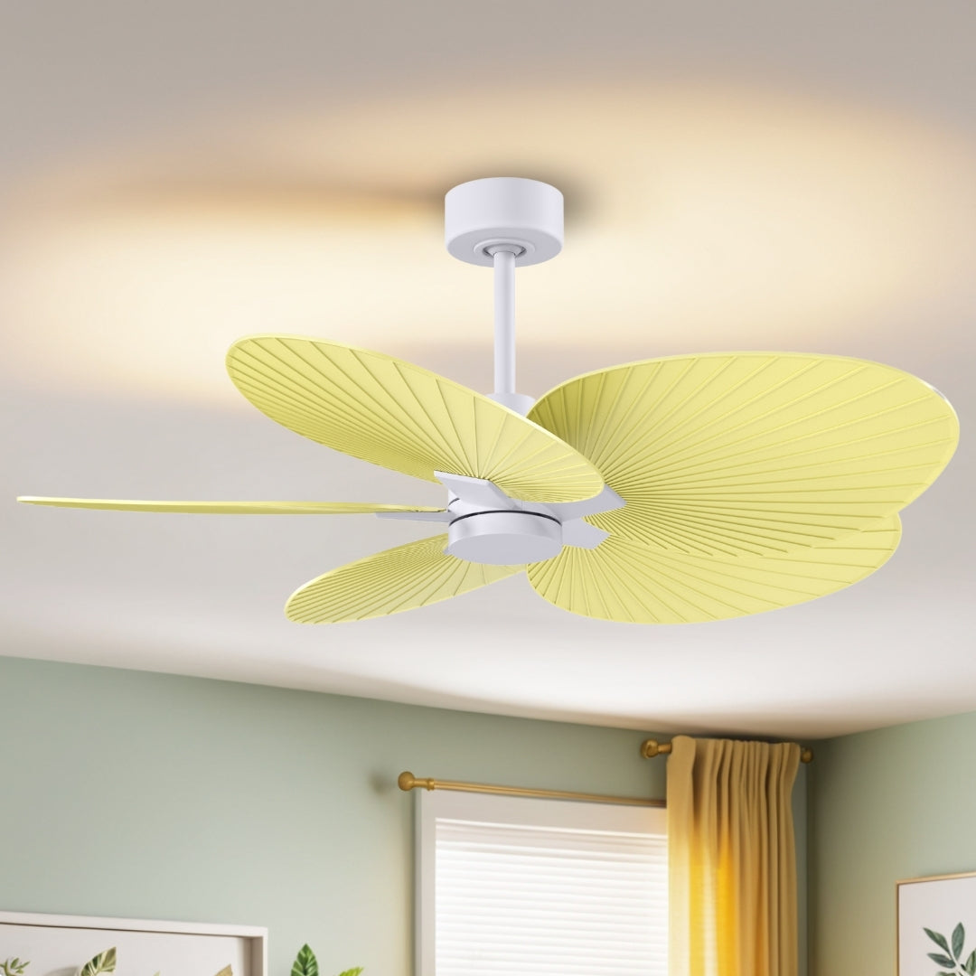 Matthews Fan Company - AKTP-MWH-YE - 48" Ceiling Fan - Alessandra Tropical - Matte White