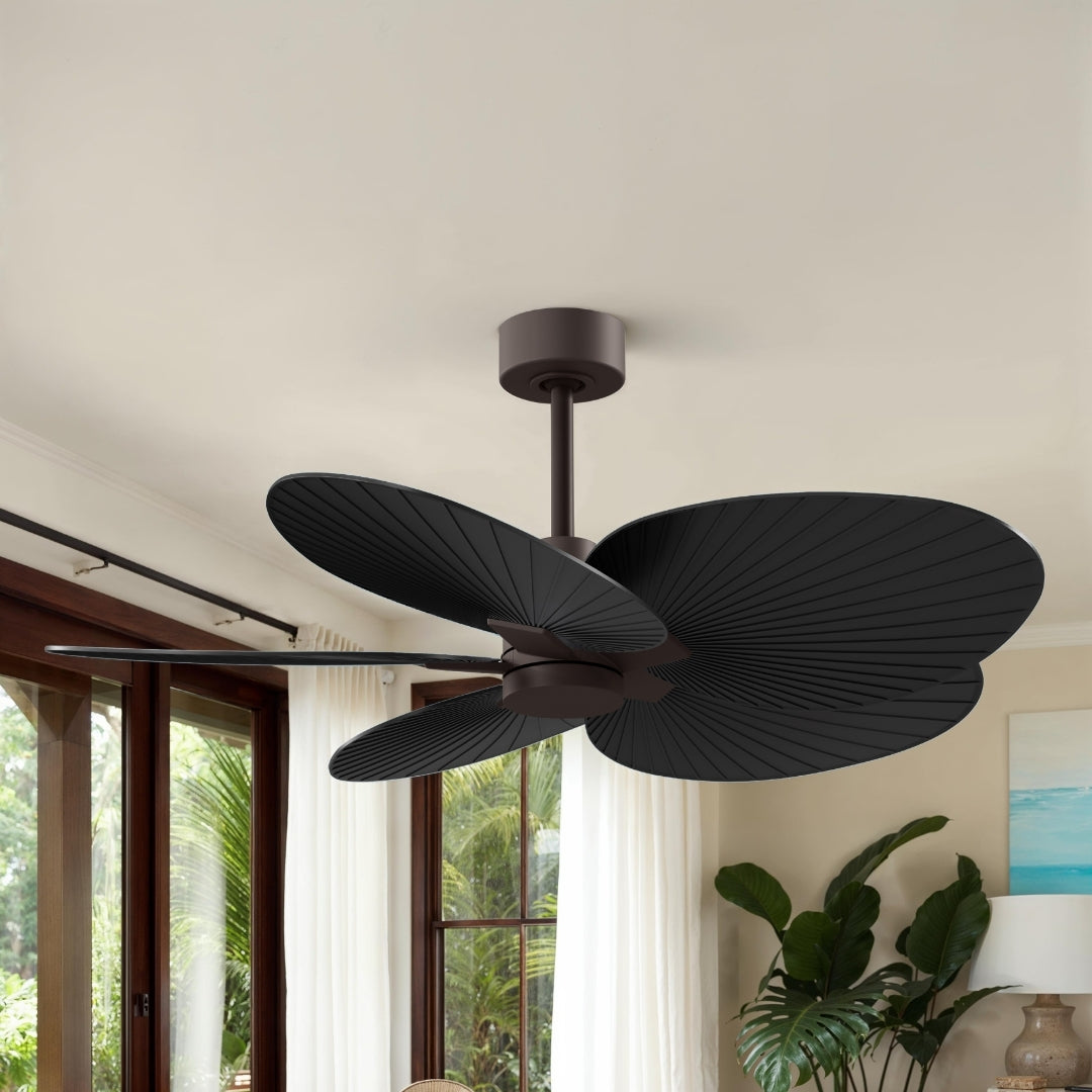 Matthews Fan Company - AKTP-TB-BK - 48" Ceiling Fan - Alessandra Tropical - Textured Bronze