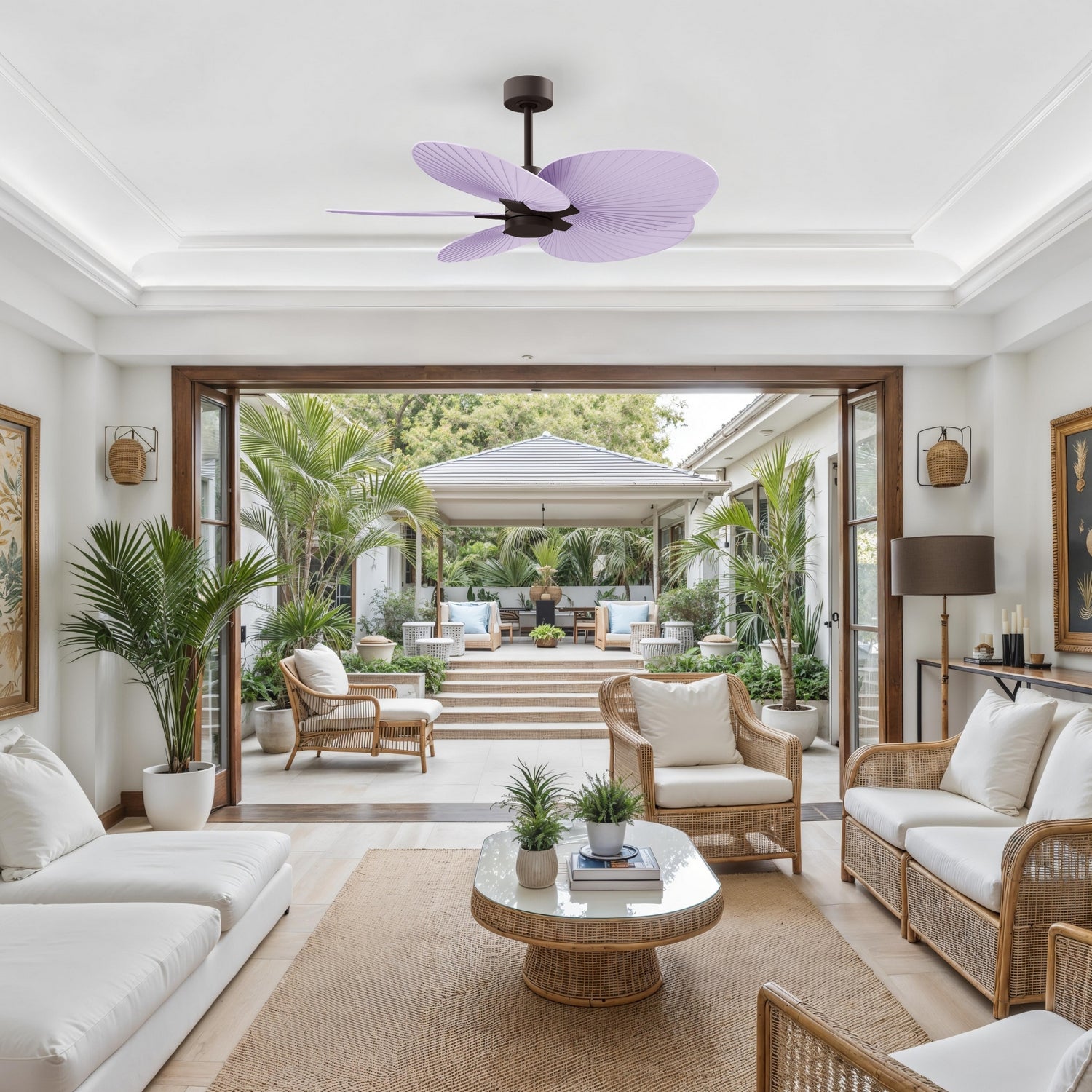 Matthews Fan Company - AKTP-TB-LI - 48" Ceiling Fan - Alessandra Tropical - Textured Bronze