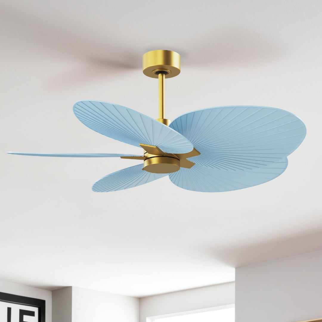 Matthews Fan Company - AKTP-BRBR-BL - 48" Ceiling Fan - Alessandra Tropical - Brushed Brass