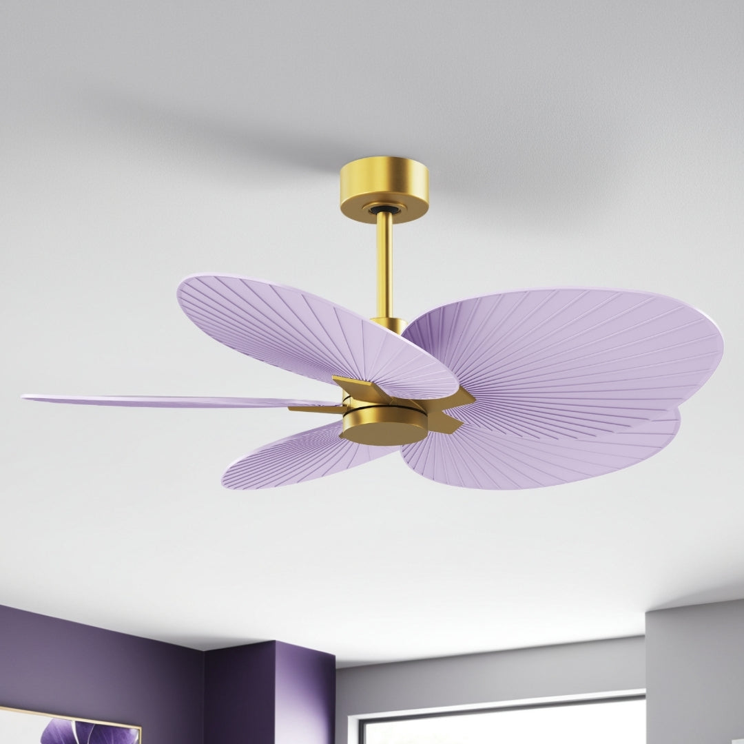 Matthews Fan Company - AKTP-BRBR-LI - 48" Ceiling Fan - Alessandra Tropical - Brushed Brass