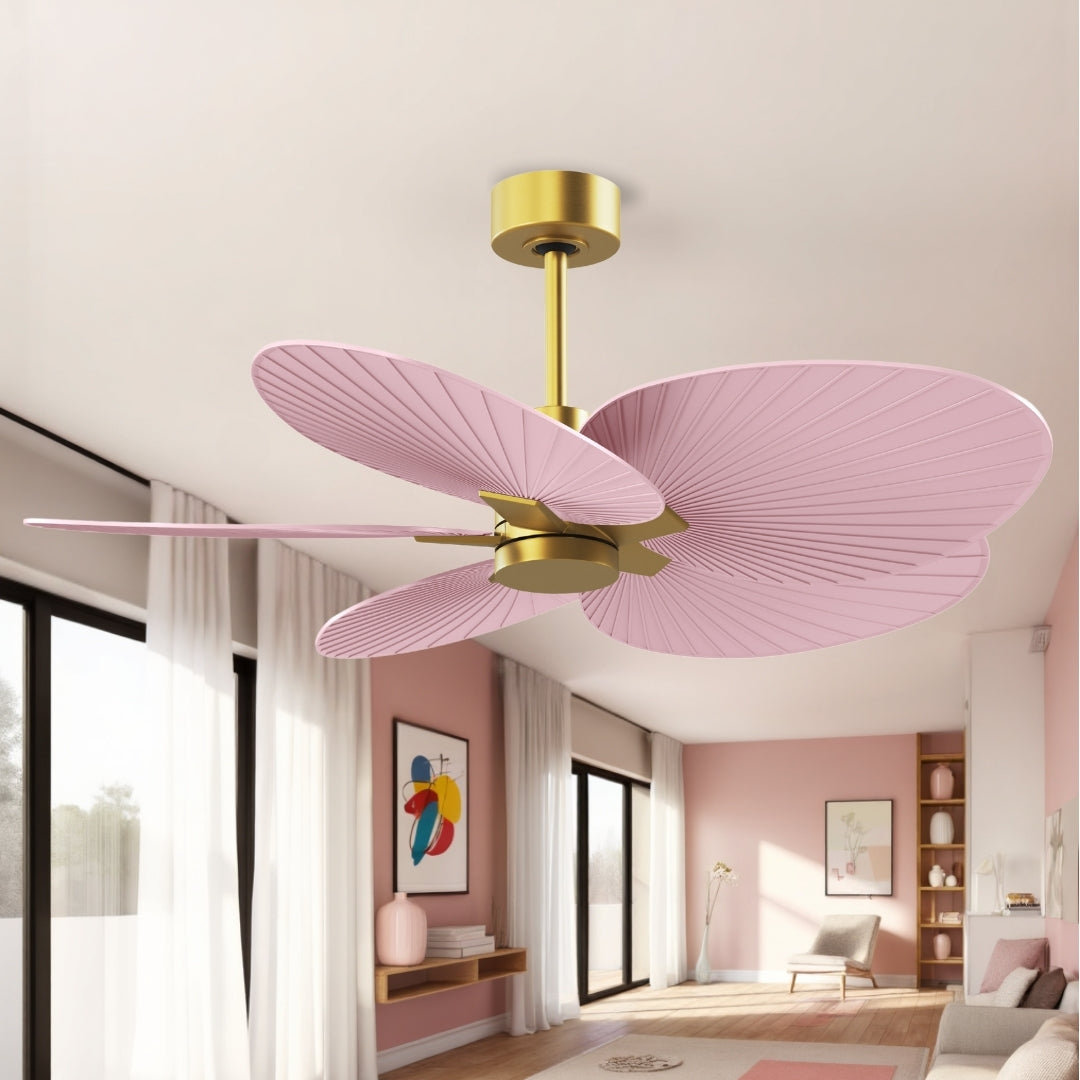 Matthews Fan Company - AKTP-BRBR-PI - 48" Ceiling Fan - Alessandra Tropical - Brushed Brass