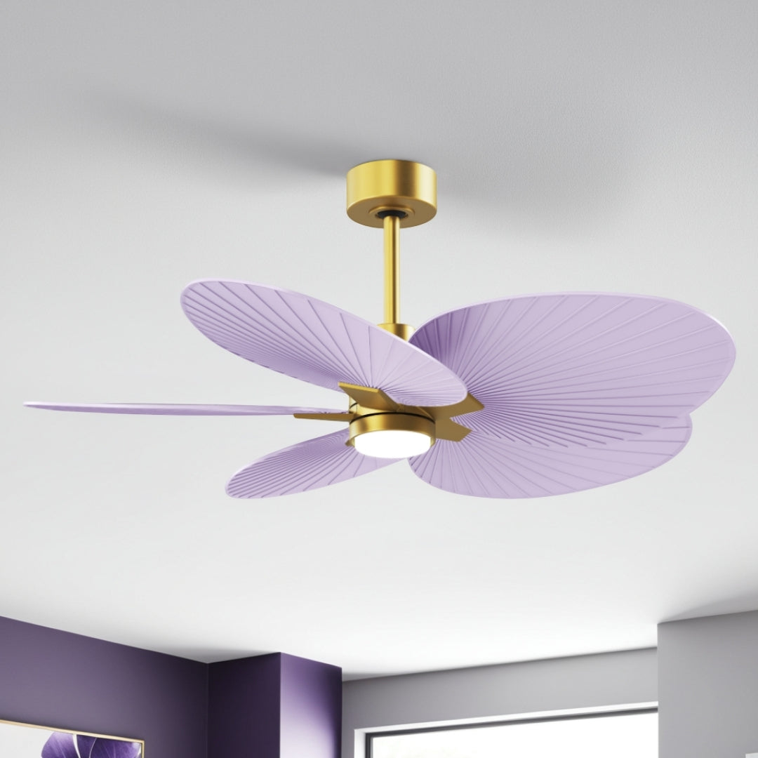 Matthews Fan Company - AKTPLK-BRBR-LI - 48" Ceiling Fan - Alessandra Tropical - LK - Brushed Brass
