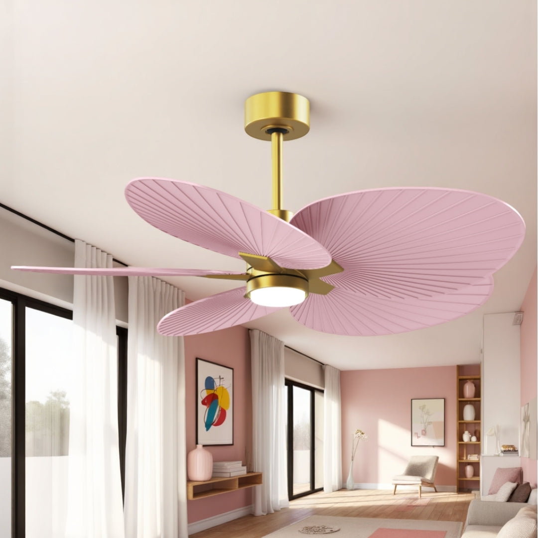 Matthews Fan Company - AKTPLK-BRBR-PI - 48" Ceiling Fan - Alessandra Tropical - LK - Brushed Brass