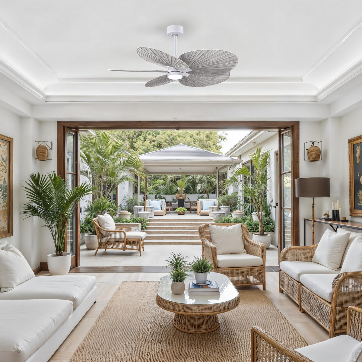 Matthews Fan Company - AKTPLK-MWH-BW - 48" Ceiling Fan - Alessandra Tropical - LK - Matte White