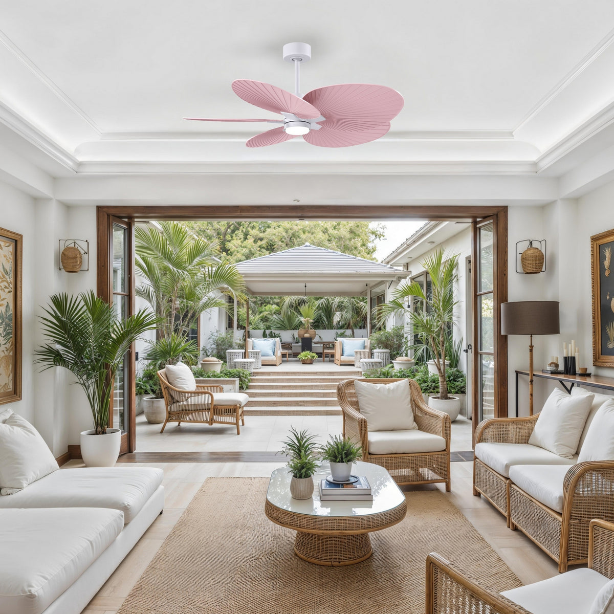 Matthews Fan Company - AKTPLK-MWH-PI - 48" Ceiling Fan - Alessandra Tropical - LK - Matte White