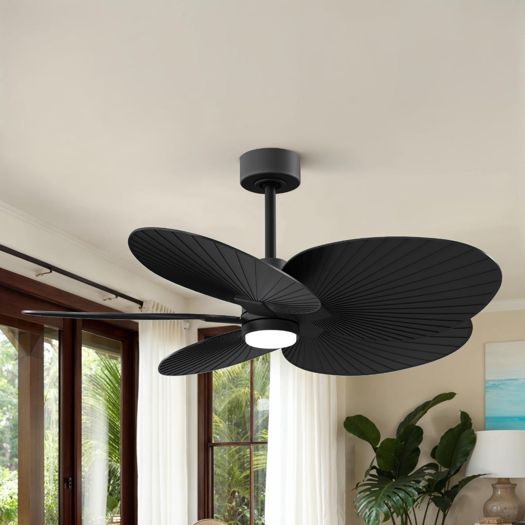 Matthews Fan Company - AKTPLK-BK-BK - 48" Ceiling Fan - Alessandra Tropical - LK - Matte Black